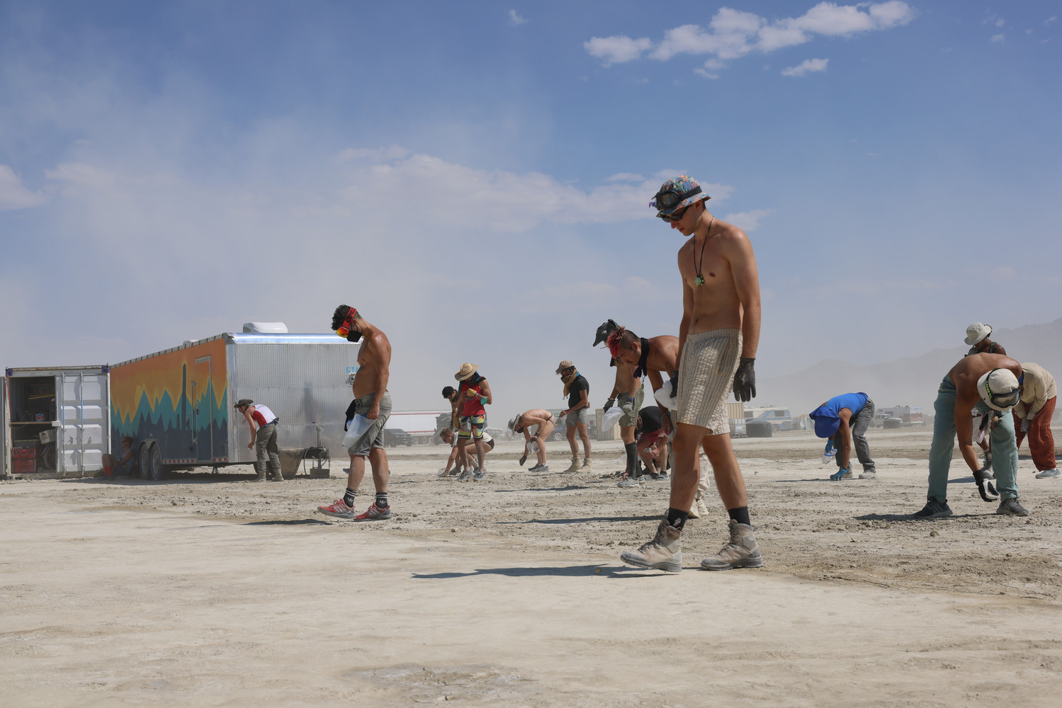 Strike: sweeping the playa clean