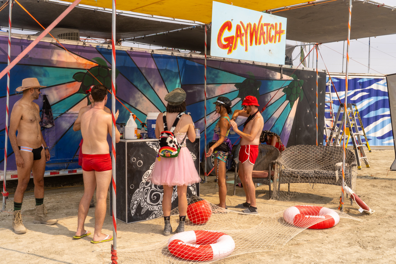 The Gaywatch sunscreen station
