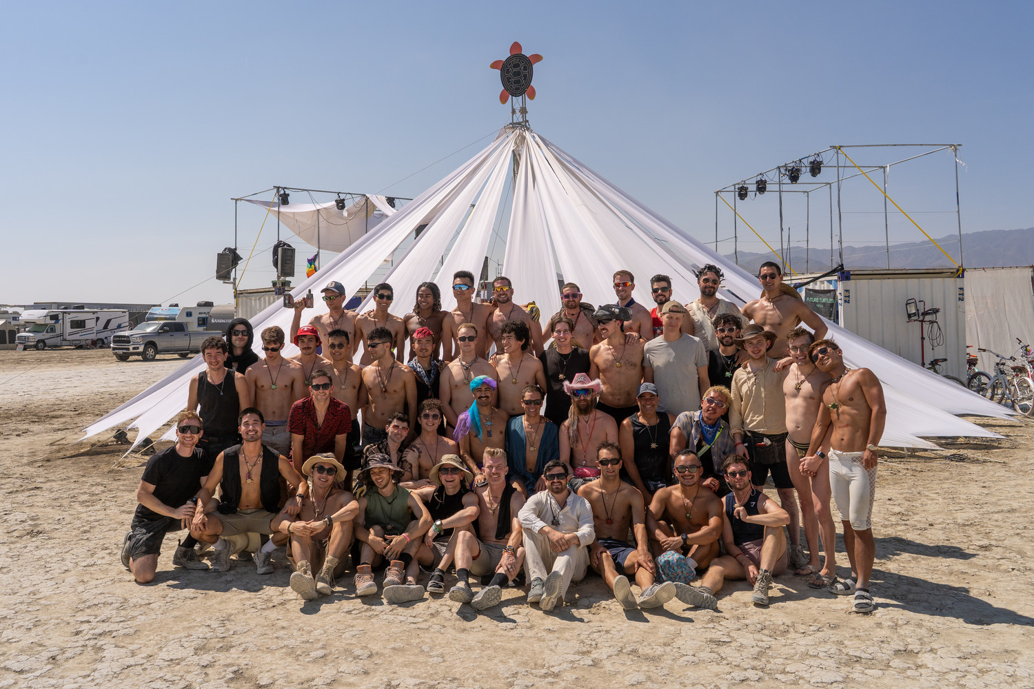 The 2025 Future Turtles camp in front of the Turtle Pavilion